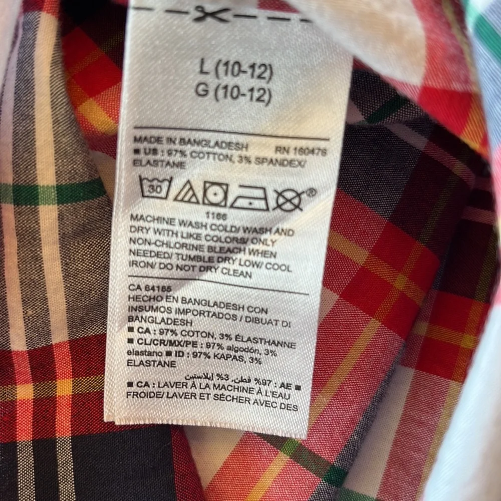 Old Navy | Plaid Long Sleeve Button Down Shirt sz L (10/12)